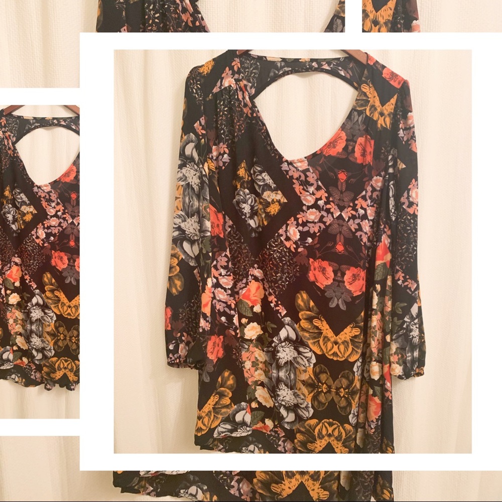 Haute Hanger Black Floral Dress boutique brand